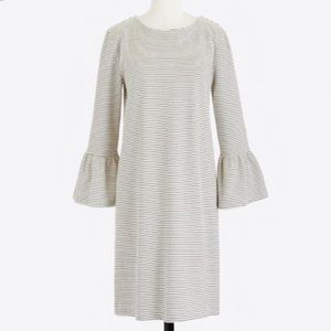 J. Crew Striped Ruffle Dress